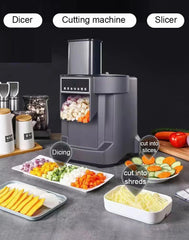 110V/220V Commercial Electric Vegetable Cutter & Chopper | Ham Mincer | Automatic Slicer & Grinder | Dicing Machine | Fruit & Potato Shredder
