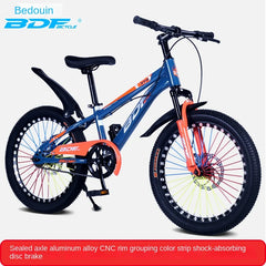 FJ&BDF 20-Inch Children's Mountain Bike – High Carbon Steel Frame, Lightweight with Shock Absorber & Double Disc Brakes | Outdoor Kids Bicycle
