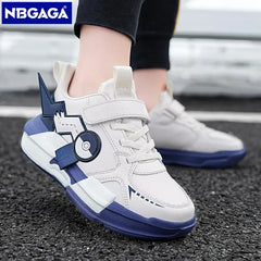 Cartoon Kids Sneakers – Classic Leather Casual Walking Shoes for Boys & Girls, Outdoor Fashion Footwear