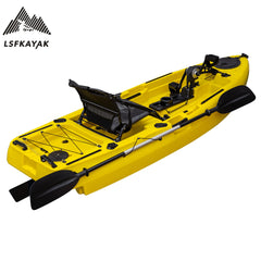 8FT Motorized Pedal Drive Kayak, HDPE Material, CE Certificate, Single Seat 2.5M for Fishing, Leisure, Patrol