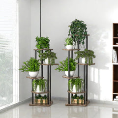 Iron Plant Holder & Flower Stand Rack - Home Garden Storage Shelf for Pots & Decor