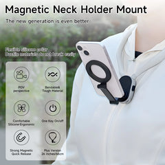 Magnetic Phone Neck Mount - Hands-Free POV Holder for GoPro & Smartphones