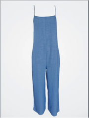 Women's Loose Casual Jumpsuit – Solid Color Summer Vest Overalls, Trendy Sleeveless Jumpsuit