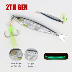 3D Printed Fast Sinking Metal Jig Lure | 20g-80g Saltwater Shore Casting & Vertical Fishing Lure