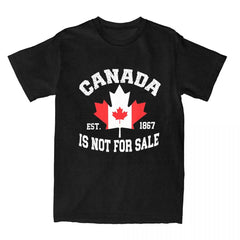 Canada Is Not For Sale EST. 1867" T-Shirt – 100% Cotton, Short Sleeve Men's Fashion Tee