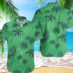 Summer Animal Crane Men's Hawaiian Shirt – 3D Plant & Flower Print Beach Shirt, Plus Size up to 5XL