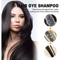 EELHOE Natural Herbal Hair Dye Shampoo for Hair Loss Moisturizing Hair Darkening Strengthen Magic Polygonum Multiflorum Shampoo