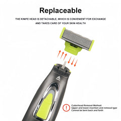 MLG Electric Shaver for Men & Women – Portable Full Body Trimmer, USB Rechargeable, T-Shaped Blade Razor for Beard & Armpits, Washable