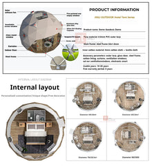 Luxury Geodesic Dome Tent – Outdoor Glamping Villa for Camping, Resort, Hotel & Forest Accommodation