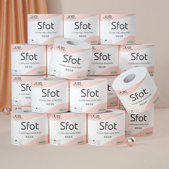 8 Rolls Household Paper Towels – Thickened 5-Layer Core Roll Toilet Paper for Home & Bathroom Use