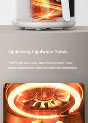 XIAOMI MIJIA Smart Air Fryer Pro 4L Hot Oven Cooker Viewable Window APP Timing OLED Screen Without Oil 360° Hot Air Deep Fryer