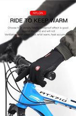 Autumn-Winter Motorcycle Gloves – Windproof, Anti-Slip, Touchscreen Fleece Gloves for Men & Women
