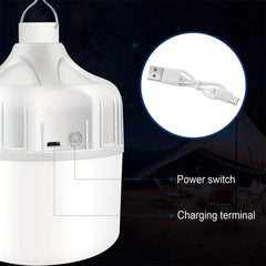 Portable Camping Light | USB Rechargeable LED Bulb for Emergency & Outdoor Tent Lighting