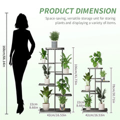 Multi-Tier Plant Stand - 4/6/8 Tier Flower Pot Shelf for Indoor & Balcony Storage