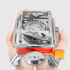 Portable Foldable Camping Burner | Windproof Outdoor Gas Stove for Backpacking, Hiking, Picnic & BBQ Grill