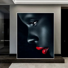 Modern African Woman Canvas Painting – Sexy Black Girl Scandinavian Wall Art Poster for Home Decor & Gifts