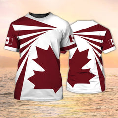 Canada Flag Maple Leaf T-Shirt – Unisex Sports Streetwear, Short Sleeve Tee & Kids Canadian Football Jersey