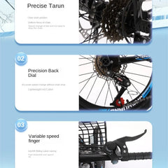 Folding Mountain Bike for Kids – 18/20 Inch Variable Speed Bicycle for Boys & Girls | Student Road Bike | Bicicleta de Estrada