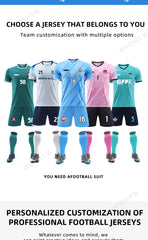 Football Jerseys for Adults & Kids – Personalized Soccer Uniforms for Men & Women, Team Sportswear & Training Tracksuit Set