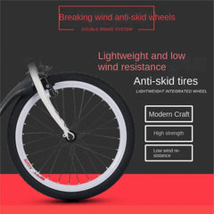 Motion 20-Inch Folding Bicycle – High Carbon Steel Frame, Anti-Skid Tires & Mountain Seat for Comfortable Riding