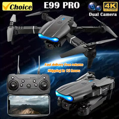 E99 Pro Drone Quadcopter with 6K HD Camera – Remote Control UAV with Altitude Hold, Foldable Design, and 4-Axis Stability for Aerial Photography