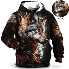 Vintage Tiger Men's Hoodie 3d Print Tops Fashion Animal Tiger Graphics Long Sleeve Hoodie Men Oversized Streetwear Tops Tees