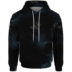 Wolf Sweatshirts for Men Cool Fugees 2024 New Style Dark Wind New in Hoodies & Sweatshirts 3D Printing Comfortable and Trendy