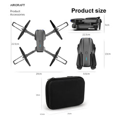 E99 Pro Drone Quadcopter with 6K HD Camera – Remote Control UAV with Altitude Hold, Foldable Design, and 4-Axis Stability for Aerial Photography