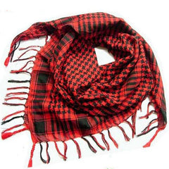 Unisex Tactical Arab Scarf – Lightweight Plaid Cycling Mask & Hijab Head Wrap for Men & Women (Spring/Summer)