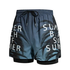 Double-Layer Swim Trunks for Men – Boxer Shorts with Anti-Embarrassment Lining | Professional Beach Pants & Adult Swim Gear