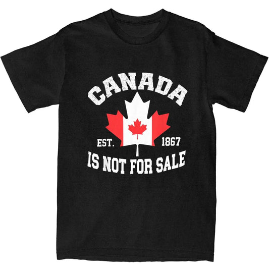Canada Is Not For Sale EST. 1867" T-Shirt – 100% Cotton, Short Sleeve Men's Fashion Tee