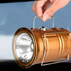 Solar Multifunctional Camping Lamp | Handheld LED Tent Light & Waterproof Emergency Flashlight