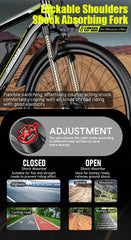 IDOTATA Electric Bicycle 48V 12.8AH Lithium Battery 500W Motor Adult Mountain Electric Bike 21Speed Cycling Bicycle 26INCH Ebike