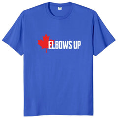 Elbows Up Canada" Retro T-Shirt – Proud Canadian Gift, 100% Cotton Unisex Tee for Men & Women (EU Size)