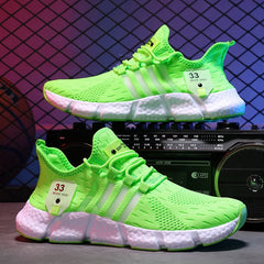 Men’s Thick-Soled Sneakers – Breathable Summer Running & Tennis Shoes, Comfortable Casual Footwear in Large Sizes