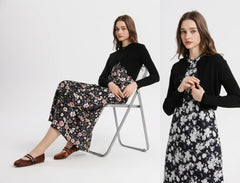 Spring Summer Women’s Elegant Satin Maxi Dress with Knitted Top | 2-Piece Floor-Length Outfit Set