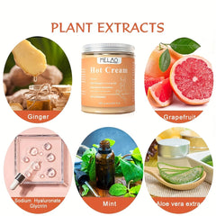 MELAO Hot Cream Massage Gel – 87% Organic Anti-Cellulite Slimming Lotion for Fat Burning & Weight Loss