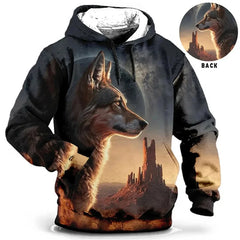 Vintage Tiger Men's Hoodie 3d Print Tops Fashion Animal Tiger Graphics Long Sleeve Hoodie Men Oversized Streetwear Tops Tees