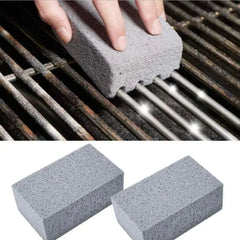 BBQ Grill Cleaning Brush & Pumice Brick | Barbecue Rack Cleaning Stone for Outdoor Kitchen & Mangal