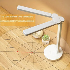 Energy-Saving USB Double Lamp LED Foldable Reading Light with Mobile Phone Bracket – Desk Study Lamp for Children, Bedroom & Table