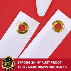 3x5FT Premium Canadian Flag – Waterproof Heavy-Duty Nylon with Embroidered Maple Leaf & 4-Row Stitching