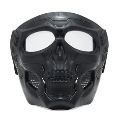Skull Horror Motorcycle Mask Helmet – Open-Face Off-Road Helmet with Goggles | Cool Sports Riding Skull Mask for Bikers
