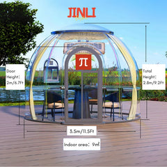 Transparent PC Geodesic Dome Tent – Clear Round Igloo House for Catering, Events, Hotel Resorts & Luxury Celebrations