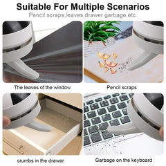 Mini USB Desk Vacuum Cleaner – Handheld Table Sweeper for Dust, Crumbs & Pencil Shavings