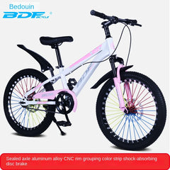 FJ&BDF 20-Inch Children's Mountain Bike – High Carbon Steel Frame, Lightweight with Shock Absorber & Double Disc Brakes | Outdoor Kids Bicycle