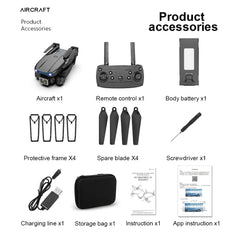 E99 Pro Drone Quadcopter with 6K HD Camera – Remote Control UAV with Altitude Hold, Foldable Design, and 4-Axis Stability for Aerial Photography