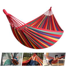 WESTTUNE Outdoor Canvas Hammock | Camping Swing with Tree Ropes | 200kg Load-Bearing for Garden, Patio & Backyard