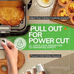 MIUI 5L Air Fryer, Electric Hot fryer Oven Oilless Cooker with Touch Control & Nonstick Basket & Visible Window, Family Size