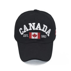Canada Dad Baseball Cap – Unisex Cotton Cap with Embroidered Maple Leaf Flag, Outdoor Sun Hat for Adults