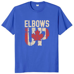 Elbows Up Canada" T-Shirt – Retro Canada Not the 51st State, Proud Canadian Gift, 100% Cotton Unisex Tee